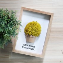 모스이끼 예쁜 천연이끼 나무액자(+문구)/습도조절 집들이 원룸 인테리어 액자, 02. 레인디어모스(블루), 문구추가 20자이내