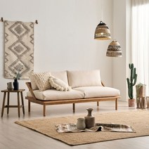 한샘몰pick 더메이드 포네르 패브릭 원목 소파 3인용 4colors, 아이보리(A)