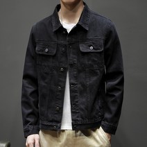 남성 흑청 데님 봄 자켓 데일리룩