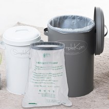 셀바이 종량제봉투 20리터용 심플캔 휴지통20L, 화이트_20L, 1개