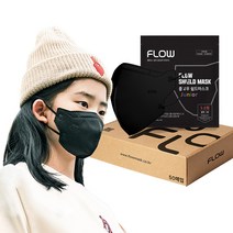 플로우 쉴드마스크 KF94 어린이 마스크 S 소형, 사이언스 블랙, 50매