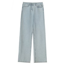연청바지코디 DOUBLECLOSET 여성 스트레이트핏 일자 와이드 루즈핏 봄 여름 트렌드 빅진 캐주얼바지 2253900627