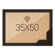 보석십자수 패브릭형 액자 35x50 고급형 우드 월넛 (아크릴 보호필름-스티커판 포함), 단품