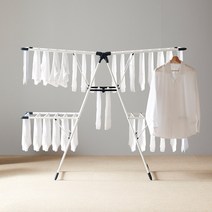 홈앤미 튼튼한 빨래건조대 스틸 4단 화이트, 1개