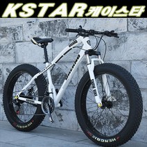 [케이스타] MTB 산악 광폭 타이어 자전거 팻바이크 30단 상세페이지 체크요망 (사은품 증정), 실버, 27단, 20인치