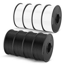 프린트보드 필라멘트 JAYO-PLA 메타 8 롤 3D 프린터 250g 1.75MM 펜 좋은 유동성 FDM DIY 선물 플라스틱 인쇄 신제품114510, 4Black-4White