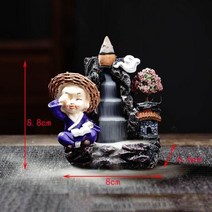 연꽃 불교초 향 촛대 캔들 절 버너 산맥 강 폭포 장식 홈 벽난로 역류 아로마 연기 분수 젠 홀더, XA079