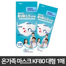 아텍스 하이가드 귀편한 황사 방역 국산 미세먼지 온가족 보건용 마스크 KF80 대형