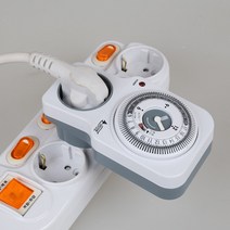 전기 타이머 콘센트 24시간 아날로그 정전보상 직사각형 SJB-C16, 직사각형 정전보상형 SJB-C16