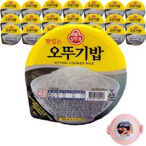 햇반 오뚜기밥 210g 36개 맛있는 즉석밥 간편 흰 밥, 오뚜기밥36개+전자렌지 용기 받침대