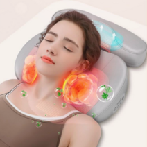 AKRUA 목어깨 안매베개 다기능 베개마사지기 2in1 분리가능형 3단계 조절 베개 안마기 고급형 베개마사지기 안마기 목마사지기, 그레이
