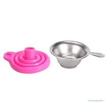 금속 UV 수지 필터 컵 + 실리콘 SLA 3D 프린터 깔때기 세트 Foldable Dropship, 03 Pink