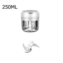 무선 전기 마늘 다지기고기 음식 믹서 보완 기계마늘 샐러드 고추용 다지기100ml/250ml, 01 White 250ml, 2.White 250ml