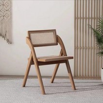 라탄테이블 테라스 베란다 야외용 카페 테이블 단단한 나무 접이식 등나무 의자 고무 나무 간단한 거실 의자 2022 네일 테이블 매니큐어 테이블, Cherry color