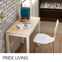 고무나무 원목 책상테이블_1000X450/원목테이블/원목책상, 다리색상:블랙다리