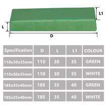 연마재녹색 연마 페이스트 알루미나 110185mm 복합 금속 칼날 연삭 사용, 03 White 110x35x30mm