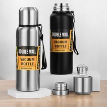1.5리터 대용량보온병 캠핑 등산용 대형 보온 보냉병, 레드, 1000ml
