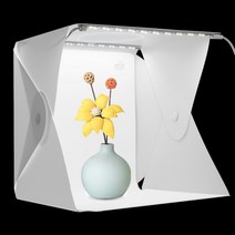 휴대용 접이식 포토박스 라이트 사진 스튜디오 키트 LED 상단 오프닝 제품 카메라 촬영, 04 2 lights 4 colors