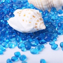 펫블라썸 인테리어 미니 어항 용품 마리모 모래 장식품 유리 자갈 (2987444), 블루(250g) (28484514)