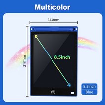나무 화판 미니 이젤 를위한 8.5 인치 lcd 쓰기 태블릿 39장난감 페인팅 도구 전자 드로잉 초박형 보드 교육 선물, 여러 가지 빛깔의 파란색, 협력사
