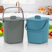 원룸 씽크대 미니 가정용 수거통 음식물쓰레기통2L 물통 보관 싱크대