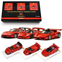 수량 생산품 KYOSHO 1 64 스케일 다이캐스트 페라리 미니카 컬렉션 리미티드 전 3대 세트 (엔조 F50 F40) [교상 Ferrari 슈퍼카 모델카]