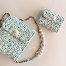 [몬지얀] 코튼하이클래스스퀘어백DIY 코바늘가방뜨기, 2.모던베이지, 골드, 1개