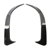 Abs 카본 파이버 룩 리어 범퍼 스포일러 에어 벤트 커버 사이드 카나드 메르세데스-벤츠 w117 cla 200 250 45 amg 2014-2018, 카본 그레인