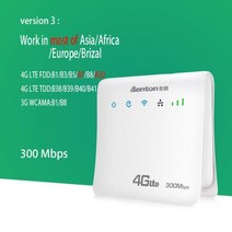 Benton 잠금 해제 4G 와이파이 LTE 라우터 유선 CPE 증폭기 인터넷 리피터 모뎀 SIM 카드 내장 안테나, 미국 플러그, EU 에디션의 경우