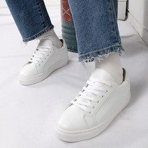 키높이 6cm 남자 깔끔한 화이트 스니커즈 운동화 굽높은 단화