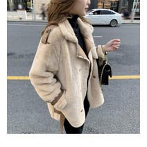 여성 겨울 양모피 양모 하프코트 반코트 기온별옷차림