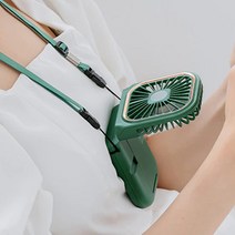 목에거는 넥밴드 목걸이 선풍기 탁상용 보조배터리 겸용, 핑크