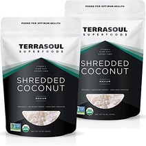 Terrasoul Superfoods Coconut Flakes 테리소울 코코넛 플레이크 무가당 제빵 2Lbs(2Pack)