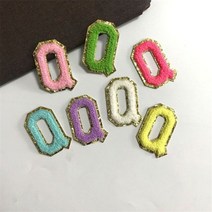 가방 수리 리폼 호환 스티커 글자 패치 DIY 반짝이 자수 아플리케 55mm 1005004638312555, hotpink