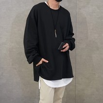 빅사이즈 맨투맨 옆트임 오버핏 맨투맨 5color