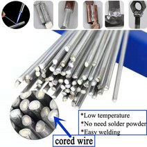 저온 이지 멜트 알루미늄 용접봉 코어 와이어 2mm 로드 솔더 납땜 필요 없음, 2mm 10 Pcs