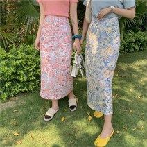 드레스날다 아티스트 플라워 H라인 롱 스커트 mskt1218