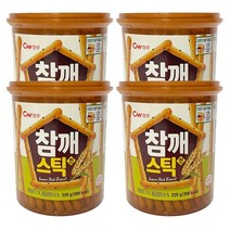 청우 참깨스틱 220g x 4, 1set