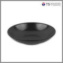 [돌산멜라민] 체크(흑) - 원형 찬기 (업소용그릇 멜라민그릇 예쁜그릇 식당접시 멜라민볼 멜라민찬기 검정색그릇), 1개, 블랙 4호 (DS-7758)