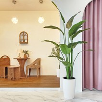 더알로하 조화 인조나무 야자수나무 아레카야자 극락조 몬스테라 고무나무 올리브나무 바나나나무 드라세나 라탄화분 이태리화분, 극락조190