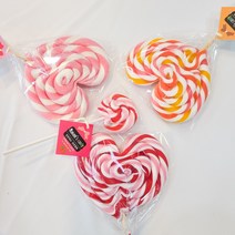나나니스캔디 빅 롤리팝 천연색소 천연향료 수제사탕 발렌타인데이 화이트데이선물, 하트, 딸기, 20g, 1개
