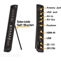 HD LCD LED 스마트tv 스텐드형 자가설치 텔레비전10 인치 휴대용 디지털 TFT HD 스크린 프리 뷰 LED TV, 03 ISDB