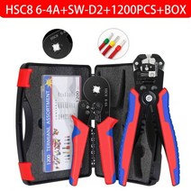 펜홀 단자 압착기 터미널 압착 펜치 hsc8 6-46-6 관형 다기능 와이어 스트리퍼 핸드 툴 전기 미니 클램프 압착 펜치 키트, 슈트1 6-4a