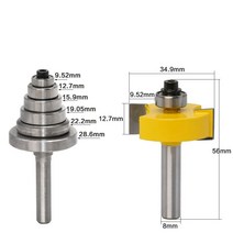 8mm 생크1 세트 cnc 솔리드 카바이드 목공 라우터 트리머 밀링 커터 도구 조정 가능한 노치 나이프, 한개옵션0