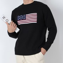 [알파메일] 남녀공용 겨울 USA 코튼 라운드넥 니트 커플 3컬러