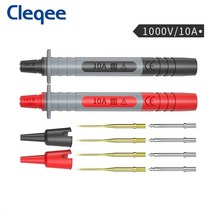 Cleqee P8003 1 세트 2pcs 멀티 미터 프로브 가능한 도금 바늘 다목적 테스트 펜, [01] p8003