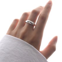 볼드한 스틱 통통 가락지 은도금 민자 반지