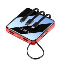 캠핑용파워뱅크 차박 인산철배터리 20000mah mini power bank 내장 외부, 파란색