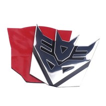 랩핑 데칼 자동차 스타일링 알루미늄 스티커 멋진 오토봇 로고 변압기 배지 엠블럼 테일 데칼 오토바이 자, 02 A