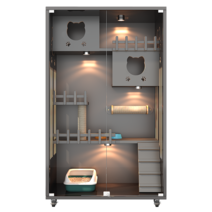 올템블리 고양이호텔 대형 빌라 럭셔리 조힙 하우스, 그레이 소형 아파트 (60x60x95)